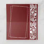 バエレガントルグンディ結婚のテーブル番号座席表 プレイスカード (内部開封)