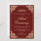 バエレガントルグンディ結婚イスラム教徒 招待状 (正面)