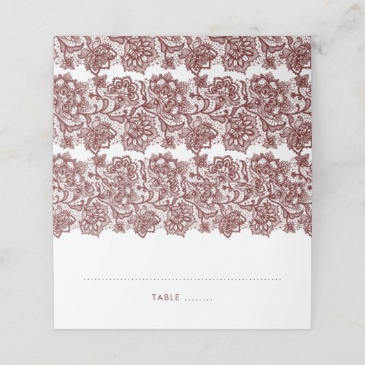 バエレガントルグンディ結婚レース プレイスカード (外部開封)