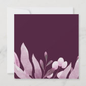 バエレガントルグンディ葉ビック・モノグラム日付を保存 招待状 (裏面)