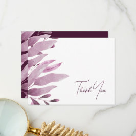 バエレガントルグンディ葉ビッ結婚グサンキューカード サンキューカード