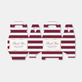 バエレガントルグンディ金ゴールドストライプズ・結婚サンキュー フェイバーボックス (折り畳みなし)