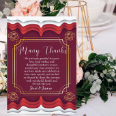 バエレガントルグンディ&金ゴールドボホ結婚の記念日 サンキューカード