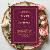 バエレガントルフォーマルグ結婚ンディ金ゴールド 箔招待状