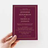 バエレガントルフォーマルグ結婚ンディ金ゴールド 箔招待状