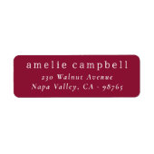 バエレガントルミニマルグンディ差出人住所 ラベル (正面)