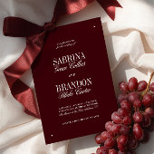 バエレガントルモダングンディとアイボリーフォーマルズ結婚ス 招待状