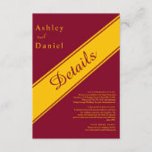 バエレガントルモダングンディと金ゴールドラグジュアリー結婚ズ エンクロージャーカード (正面)