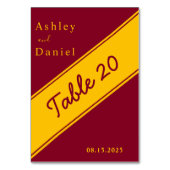 バエレガントルモダングンディと金ゴールドラグジュアリー結婚ズ テーブルナンバー (正面)