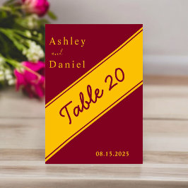 バエレガントルモダングンディと金ゴールドラグジュアリー結婚ズ テーブルナンバー