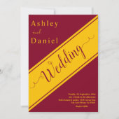 バエレガントルモダングンディと金ゴールドラグジュアリー結婚ズ 招待状 (正面)