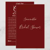 バエレガントルモダングンディブライダルシャワーゲーム (正面/裏面)