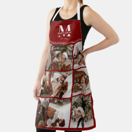 バエレガントルモダングンディ家族フォトコラージュ エプロン