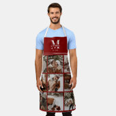 バエレガントルモダングンディ家族フォトコラージュ エプロン (着用した状態)