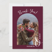 バエレガントル結婚グンディの写真 サンキューカード (正面)