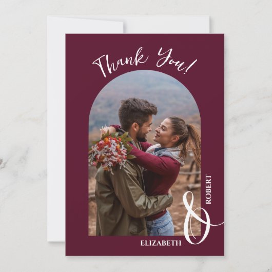 バエレガントル結婚グンディの写真 サンキューカード (正面)