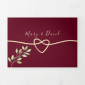 バエレガントル結婚グンディ 三つ折り招待状 (カバー)