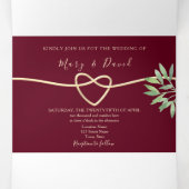 バエレガントル結婚グンディ 三つ折り招待状 (内部中)