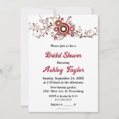 バエレガントル華美グンディ葉秋ブライダルシャワー 招待状 (正面)