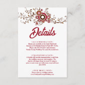 バエレガントル華美グ葉ン秋フローラ結婚ズ エンクロージャーカード (正面)