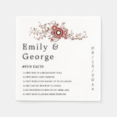 バエレガントル華美グ葉ン秋フローラ結婚ズ スタンダードカクテルナプキン (正面)