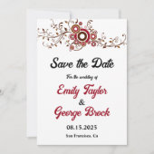 バエレガントル華美グ葉ン秋フローラ結婚ズ セーブザデート (正面)