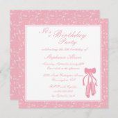 バエレガントレエ·スリッパ誕生パーティーの招待 招待状 (正面/裏面)
