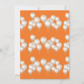 バエレガントロモダンン明るいオレンジ色誕生日 招待状 (裏面)