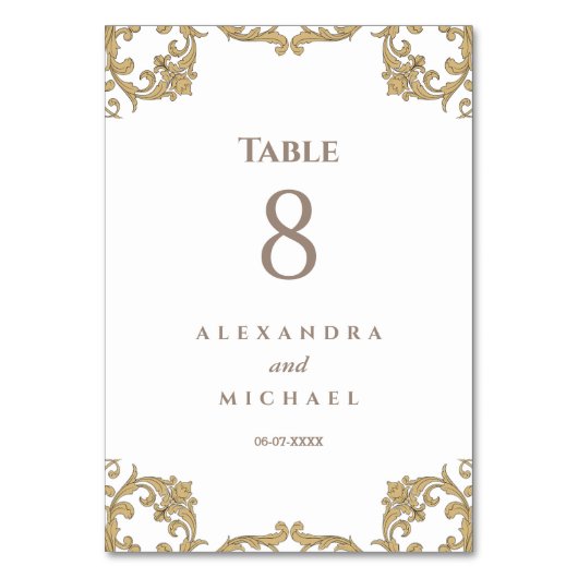 バエレガントロ華美ク結婚ス テーブルナンバー (正面)