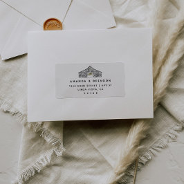 バエレガントンウェディングRSVP差出人住所ラベル ラベル