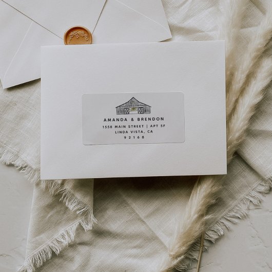 バエレガントンウェディングRSVP差出人住所ラベル ラベル