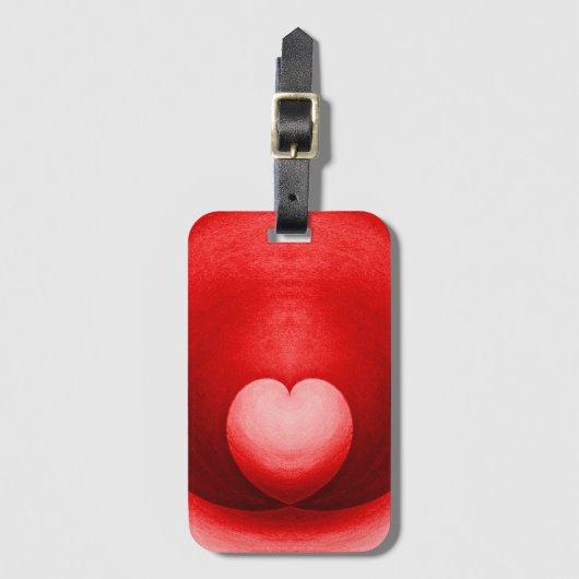 バエレガントンタインの愛ハート ラゲッジタグ (正面縦)