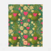 バエレガントンタインの日 フリースブランケット (正面)