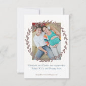 バエレガントンティング- 3x5カップルのベビーシャワー 招待状 (裏面)