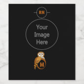 バエレガントンフクロウモノグラム ワインラベル (シングルラベル)