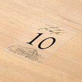 バエレガントン素朴アクリル結婚製のテーブル番号 アクリル招待状 (レイダウン)