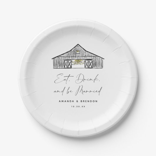 バエレガントン結婚ズ引用文紙プレート ペーパープレート