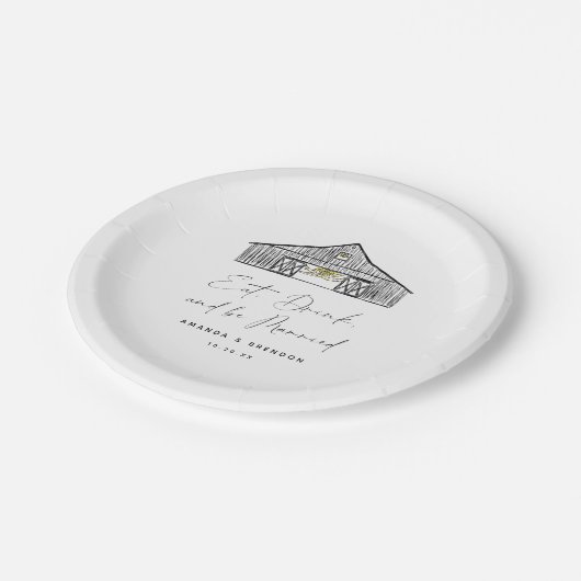 バエレガントン結婚ズ引用文紙プレート ペーパープレート (アングル)