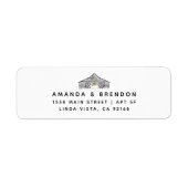 バエレガントン結婚差出人住所 ラベル (正面)