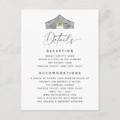 バエレガントン詳細QRコー結婚ド エンクロージャーカード (正面)