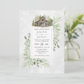 バエレガントン |水彩結婚式招待状 (スタンド正面)