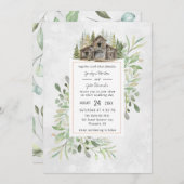 バエレガントン |水彩結婚式招待状 (正面/裏面)