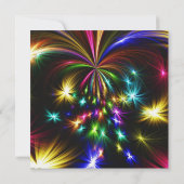バエレガントーカラフルン、花火、誕生日 カード (裏面)