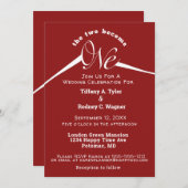 バエレガントーガンディ・アンド・ホクラシックワイ結婚ト・インビタ 招待状 (正面/裏面)