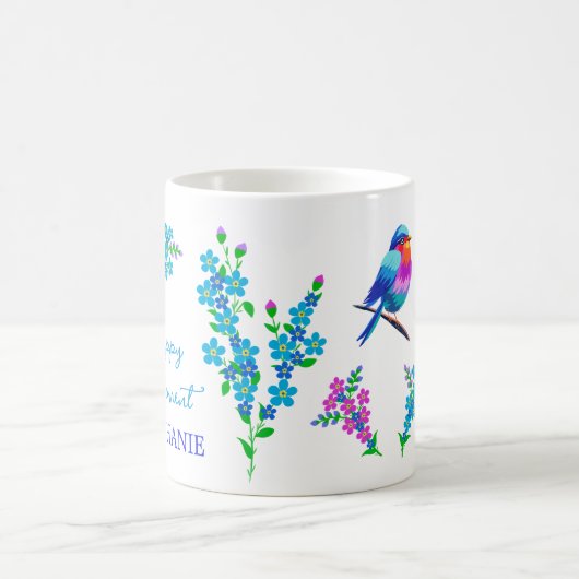 バエレガントードメ忘れイのフローラは退職 コーヒーマグカップ (中央)