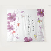 バエレガントーホー彼与えは私の蝶ブライダルシャワー タペストリー (正面(横))