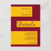 バエレガントーミニマルグンディと金ゴールドモダン結婚ズ エンクロージャーカード (正面)