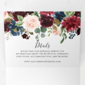 バエレガント素朴ル結婚グンディ 三つ折り招待状 (内部最初)