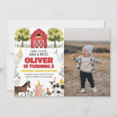 バオインクモーファーム2ndバースデーフォト招待状 招待状 (正面)