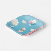 バオバオ：空へと向かう子猫のバルーン・ファンタジー ペーパープレート (傾斜あり)